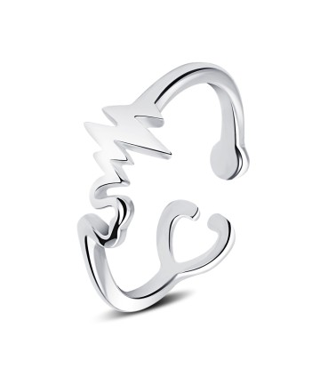 Pulse Shaped Silver Ring SRO-189